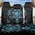 Blue Ngaru Taniko With Aotearoa Maori Tattoo Back Car Seat Cover