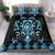 Blue Ngaru Taniko With Aotearoa Maori Tattoo Bedding Set