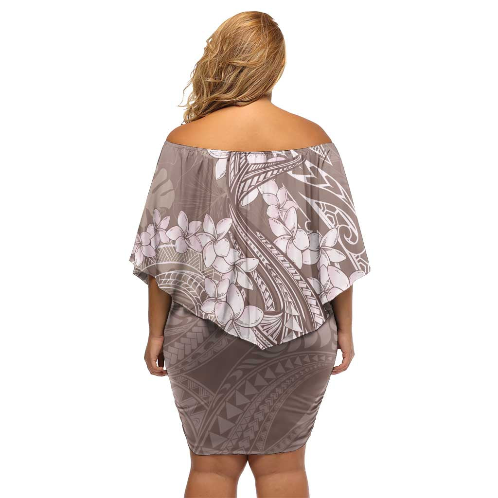 Polynesia Hammerhead Shark Tattoo With Plumeria Lei Family Matching Off Shoulder Short Dress and Hawaiian Shirt LT14 - Polynesian Pride