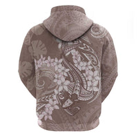 Polynesia Hammerhead Shark Tattoo With Plumeria Lei Hoodie LT14 - Polynesian Pride