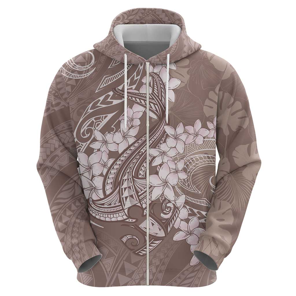 Polynesia Hammerhead Shark Tattoo With Plumeria Lei Hoodie LT14 - Polynesian Pride
