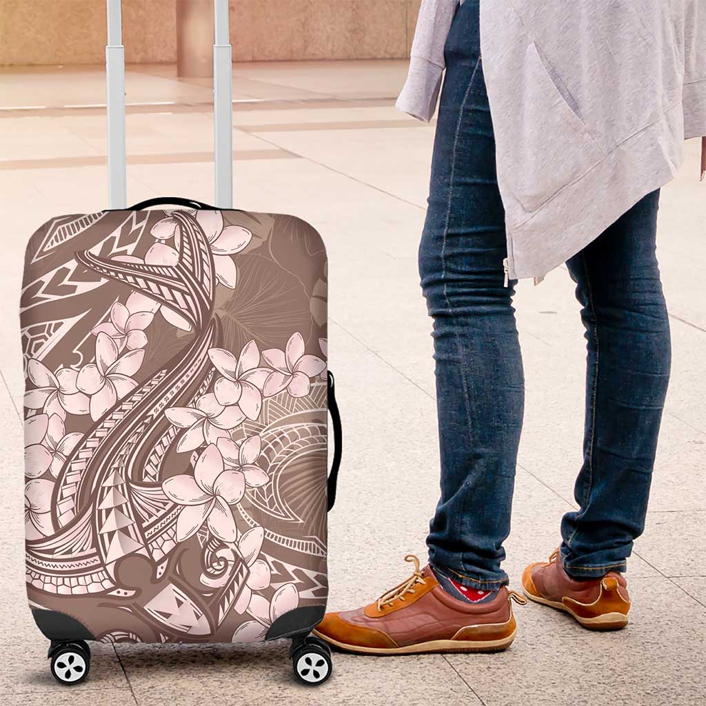 Polynesia Hammerhead Shark Tattoo With Plumeria Lei Luggage Cover