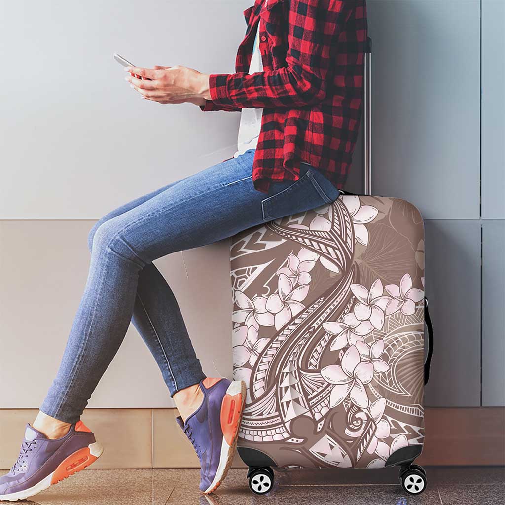 Polynesia Hammerhead Shark Tattoo With Plumeria Lei Luggage Cover