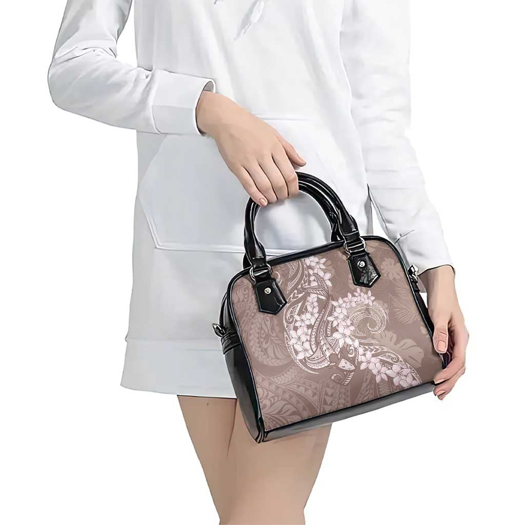 Polynesia Hammerhead Shark Tattoo With Plumeria Lei Shoulder Handbag