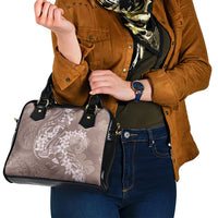Polynesia Hammerhead Shark Tattoo With Plumeria Lei Shoulder Handbag