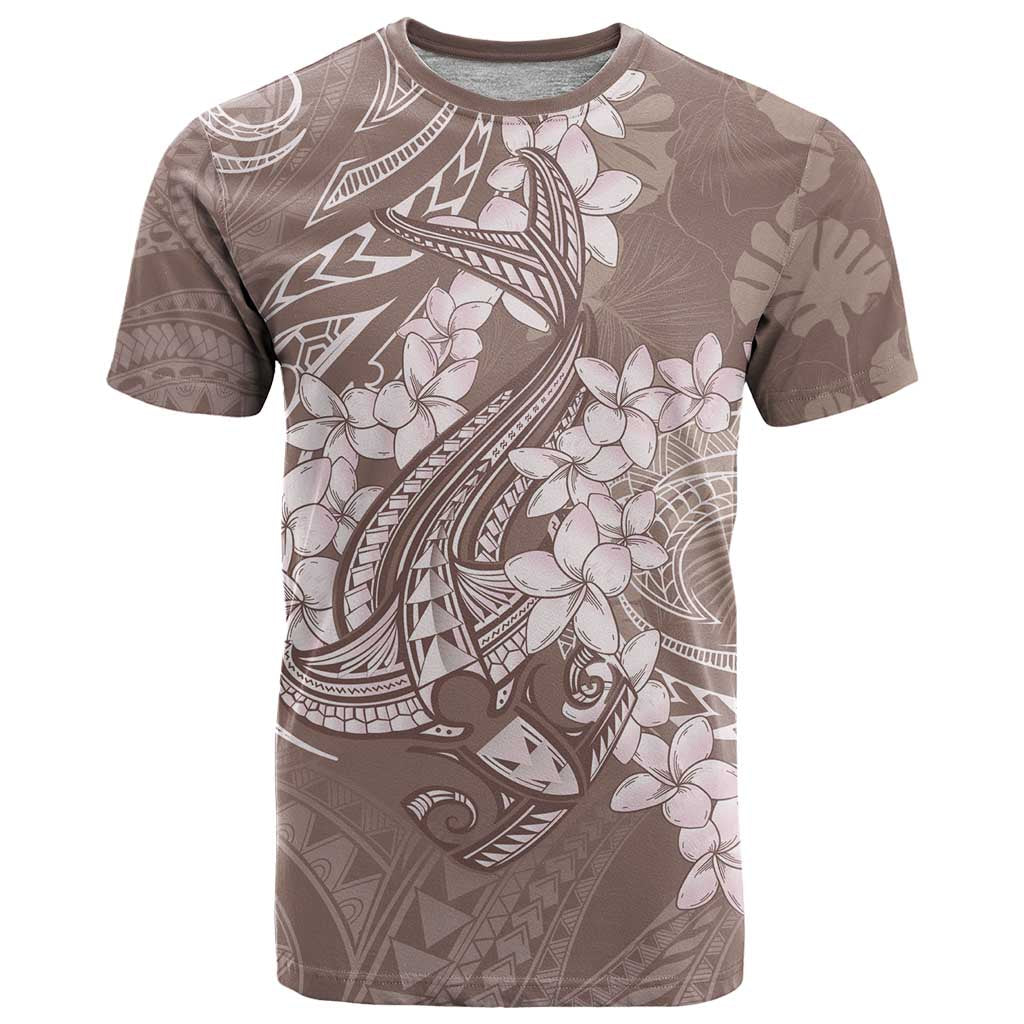 Polynesia Hammerhead Shark Tattoo With Plumeria Lei T Shirt