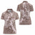 Polynesia Hammerhead Shark Tattoo With Plumeria Lei Women Polo Shirt