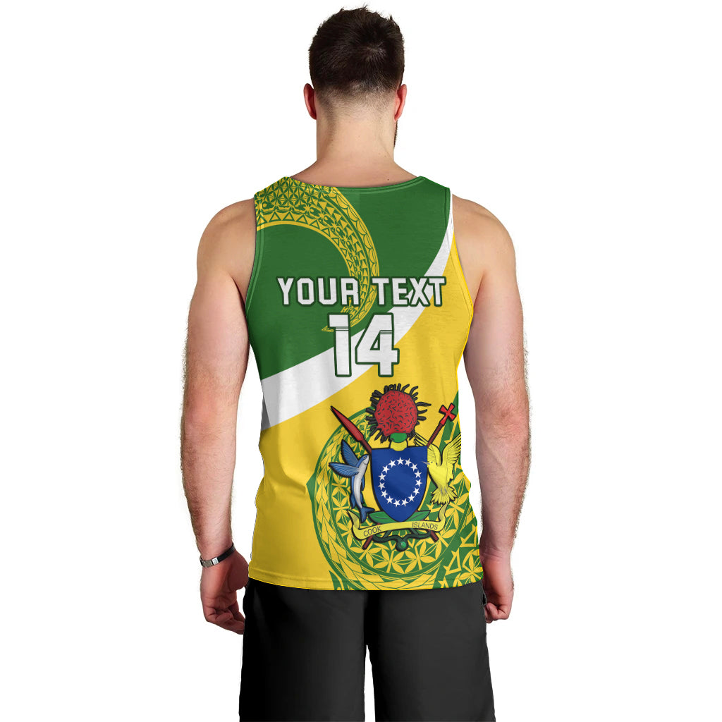 Personalised Cook Islands Rugby Men Tank Top Pacific Go The Kukis Sporty Style LT14 - Polynesian Pride