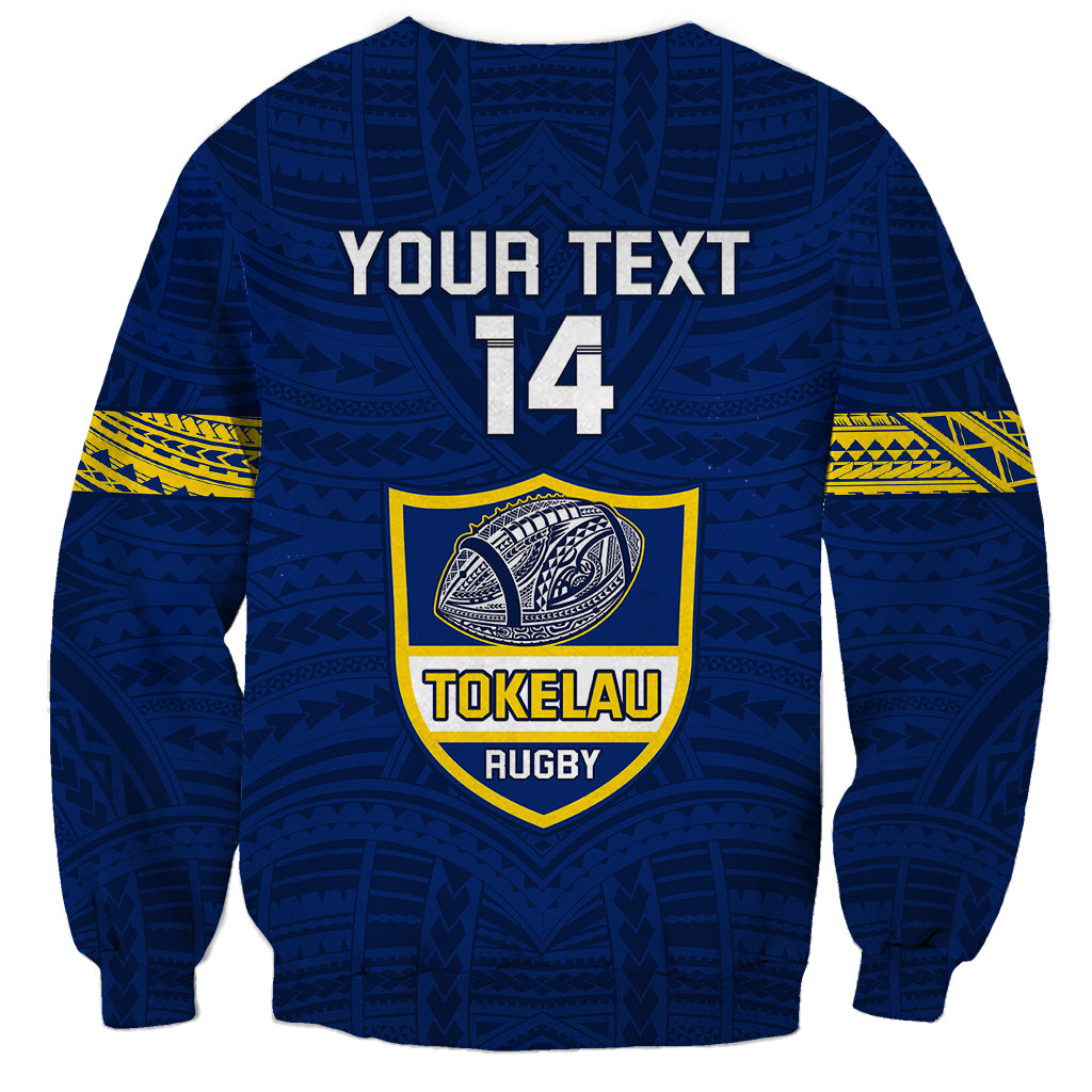 Personalised Tokelau Rugby Sweatshirt Pacific Polynesian Pattern LT14 - Polynesian Pride