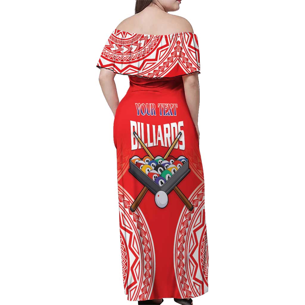 Personalised Taiwan Billiards Family Matching Off Shoulder Maxi Dress and Hawaiian Shirt Eight-ball Pool Polynesia Tattoo LT14 - Polynesian Pride