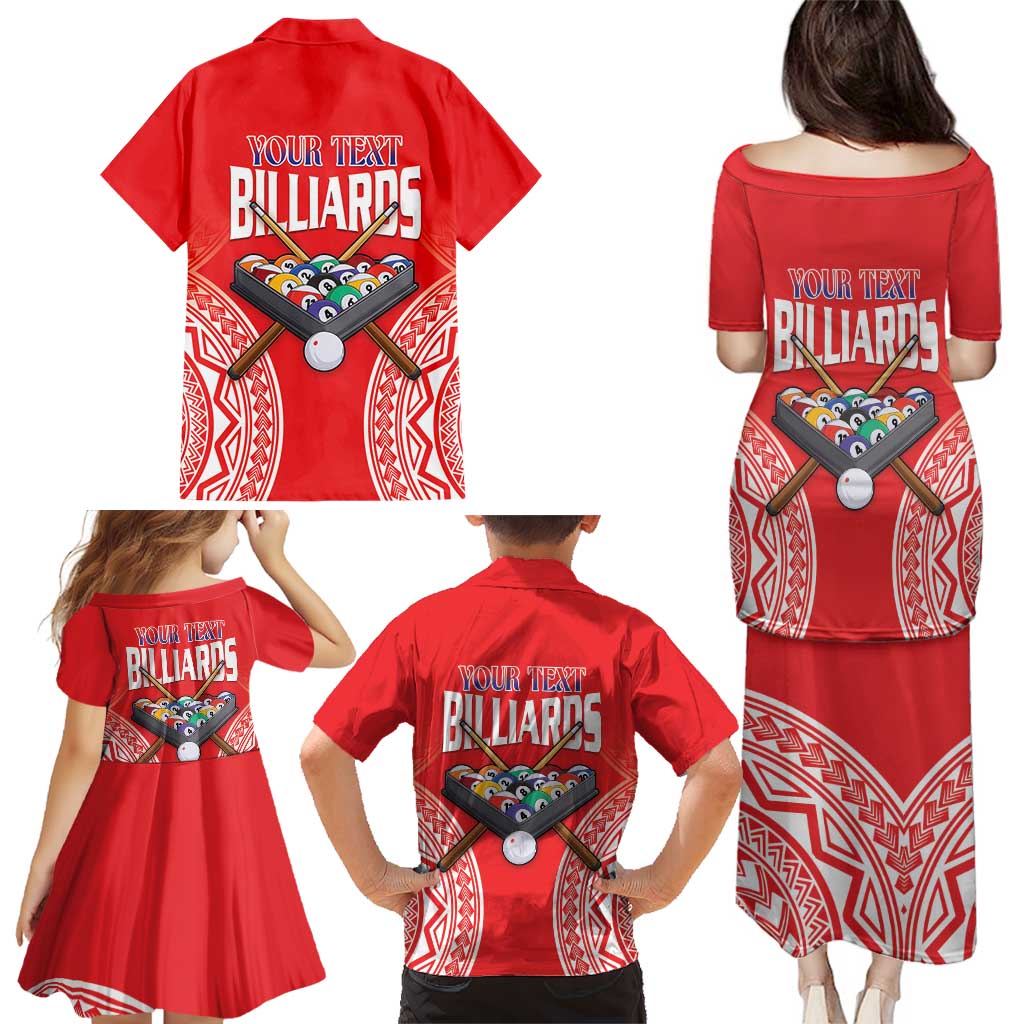 Personalised Taiwan Billiards Family Matching Puletasi and Hawaiian Shirt Eight-ball Pool Polynesia Tattoo LT14 - Polynesian Pride