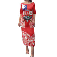 Personalised Taiwan Billiards Family Matching Puletasi and Hawaiian Shirt Eight-ball Pool Polynesia Tattoo LT14 Mom's Dress Red - Polynesian Pride