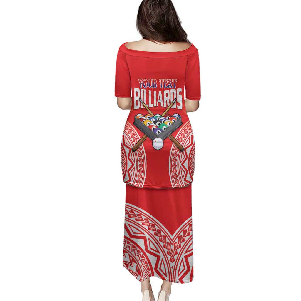 Personalised Taiwan Billiards Family Matching Puletasi and Hawaiian Shirt Eight-ball Pool Polynesia Tattoo LT14 - Polynesian Pride