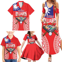 Personalised Taiwan Billiards Family Matching Summer Maxi Dress and Hawaiian Shirt Eight-ball Pool Polynesia Tattoo LT14 - Polynesian Pride