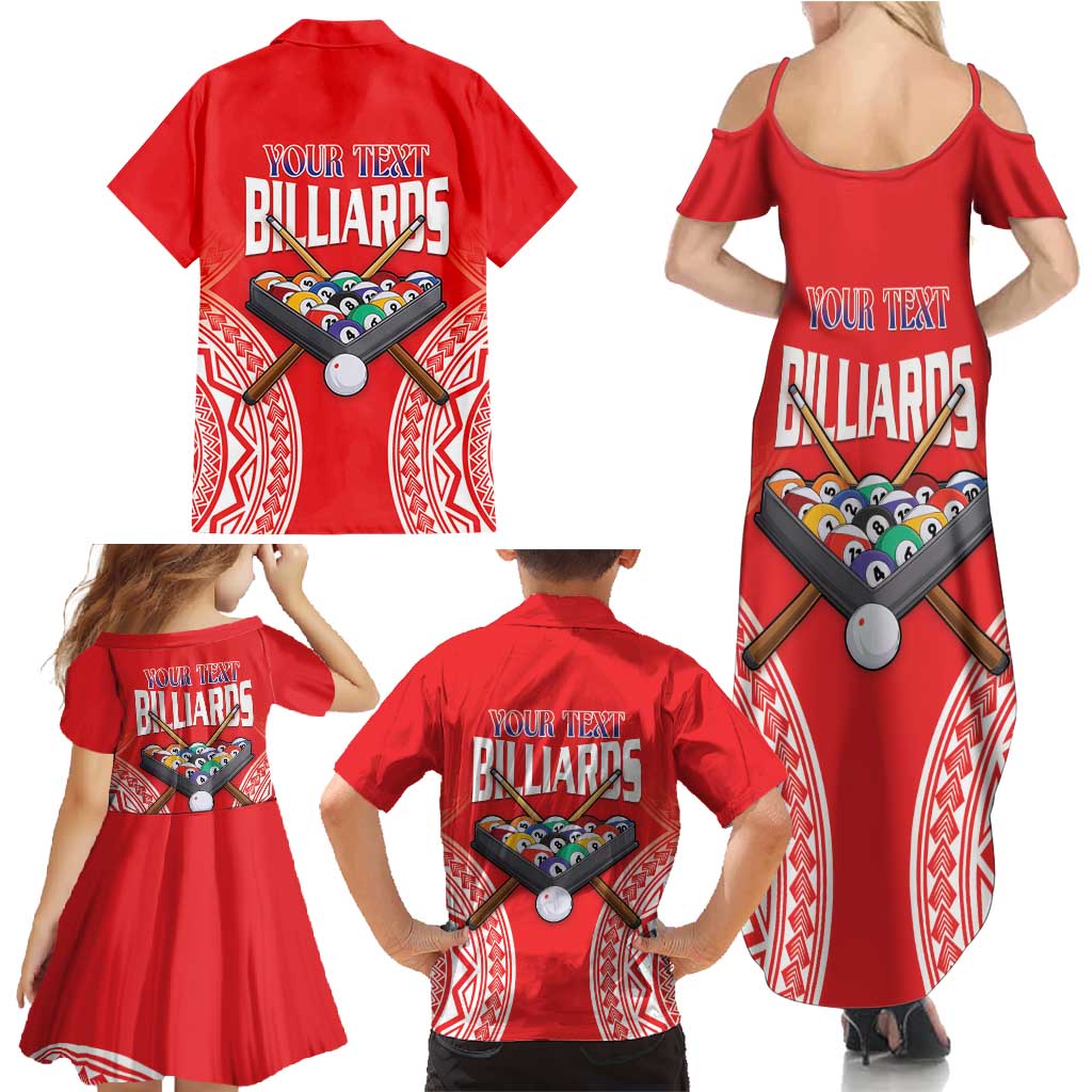 Personalised Taiwan Billiards Family Matching Summer Maxi Dress and Hawaiian Shirt Eight-ball Pool Polynesia Tattoo LT14 - Polynesian Pride