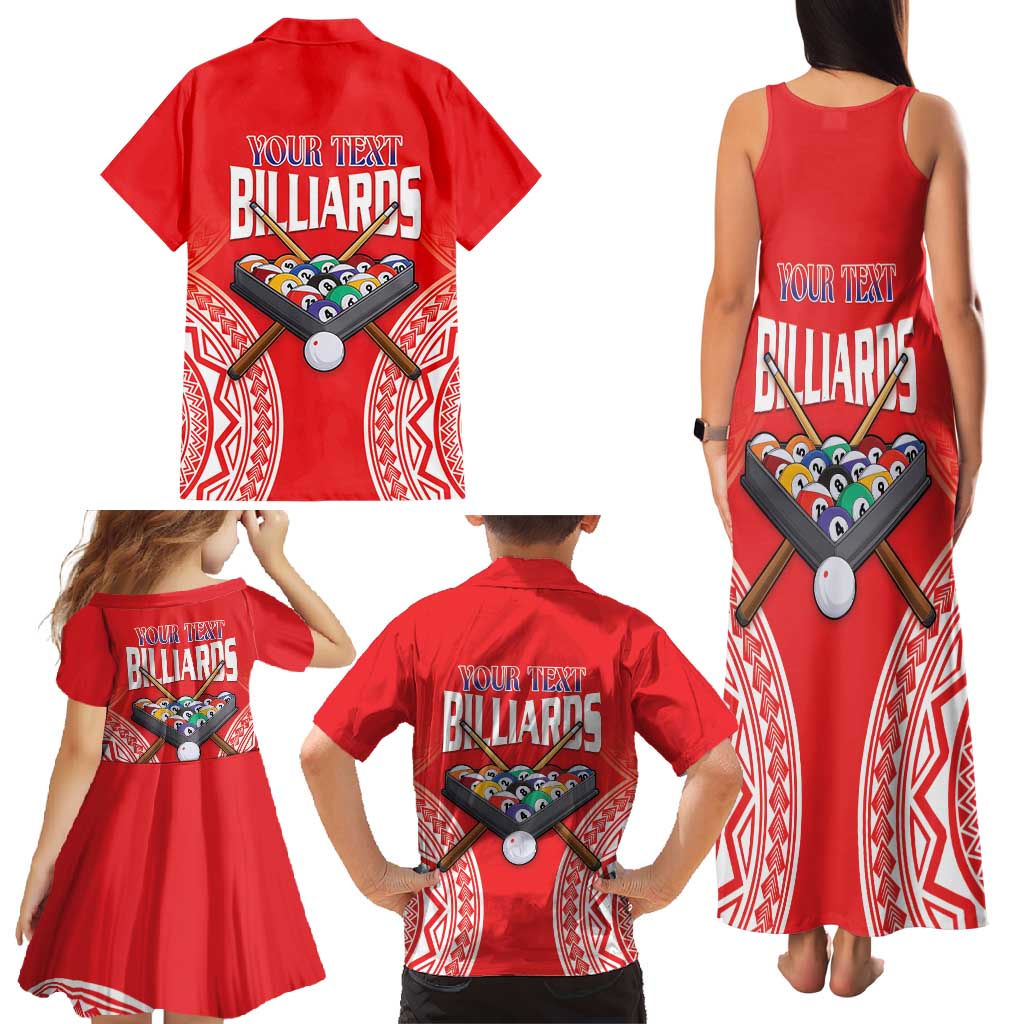 Personalised Taiwan Billiards Family Matching Tank Maxi Dress and Hawaiian Shirt Eight-ball Pool Polynesia Tattoo LT14 - Polynesian Pride