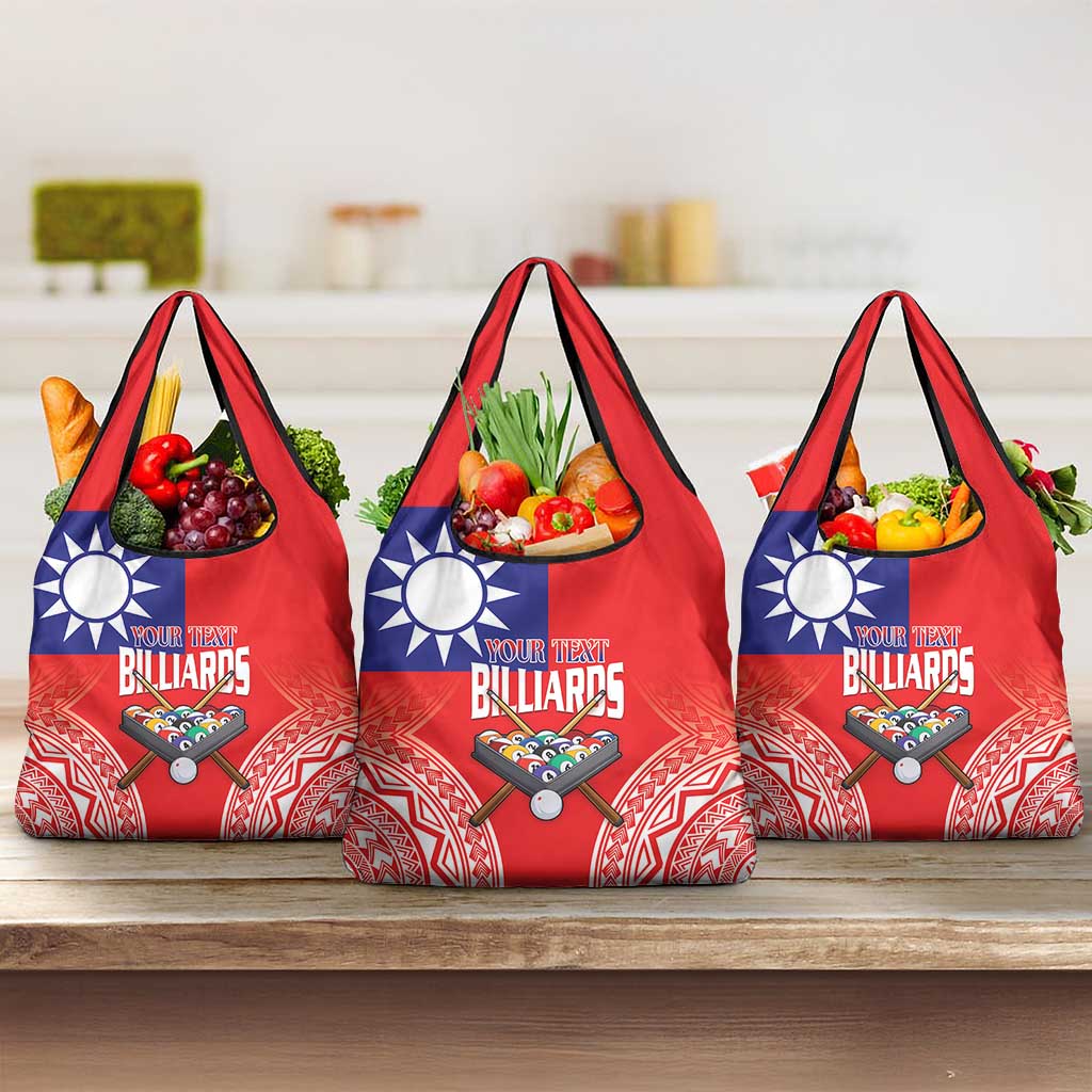 Personalised Taiwan Billiards Grocery Bag Eight-ball Pool Polynesia Tattoo - Polynesian Pride