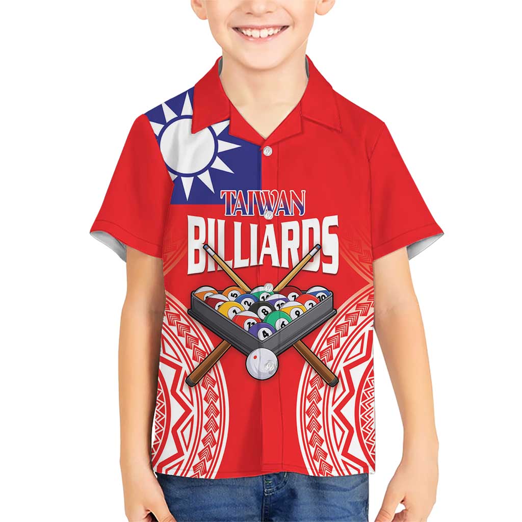 Personalised Taiwan Billiards Hawaiian Shirt Eight-ball Pool Polynesia Tattoo - Polynesian Pride