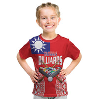 Personalised Taiwan Billiards Kid T Shirt Eight-ball Pool Polynesia Tattoo LT14 Red - Polynesian Pride