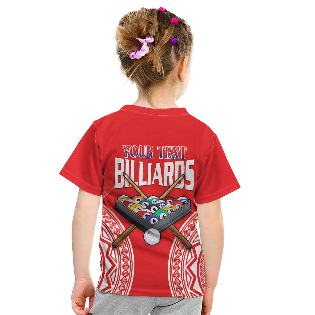 Personalised Taiwan Billiards Kid T Shirt Eight-ball Pool Polynesia Tattoo LT14 - Polynesian Pride