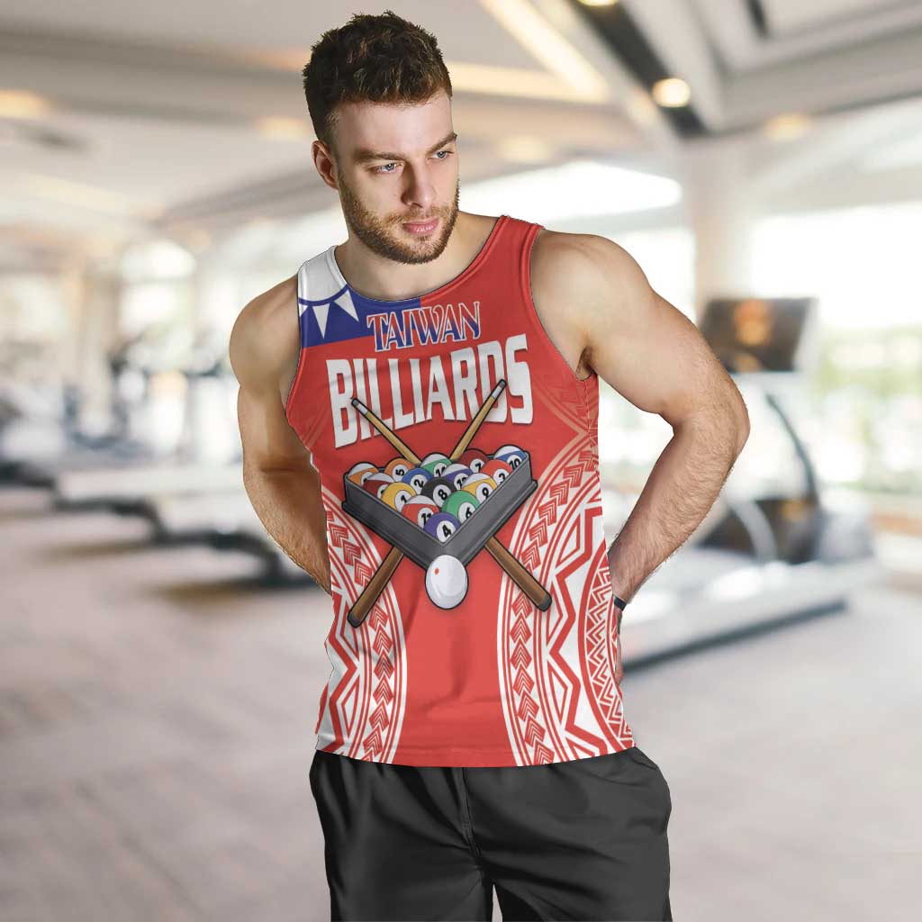Personalised Taiwan Billiards Men Tank Top Eight-ball Pool Polynesia Tattoo - Polynesian Pride