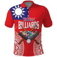 Personalised Taiwan Billiards Polo Shirt Eight-ball Pool Polynesia Tattoo LT14 Red - Polynesian Pride