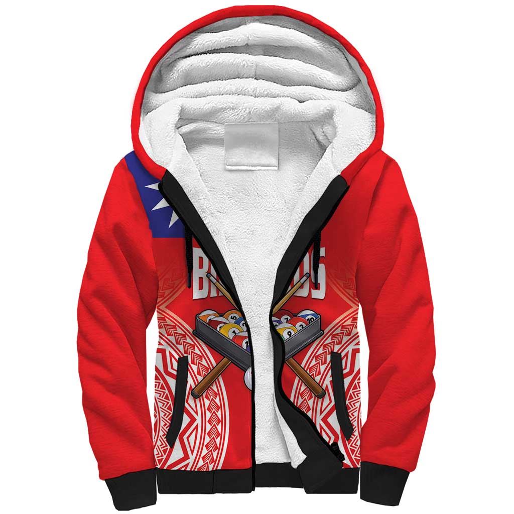 Personalised Taiwan Billiards Sherpa Hoodie Eight-ball Pool Polynesia Tattoo - Polynesian Pride