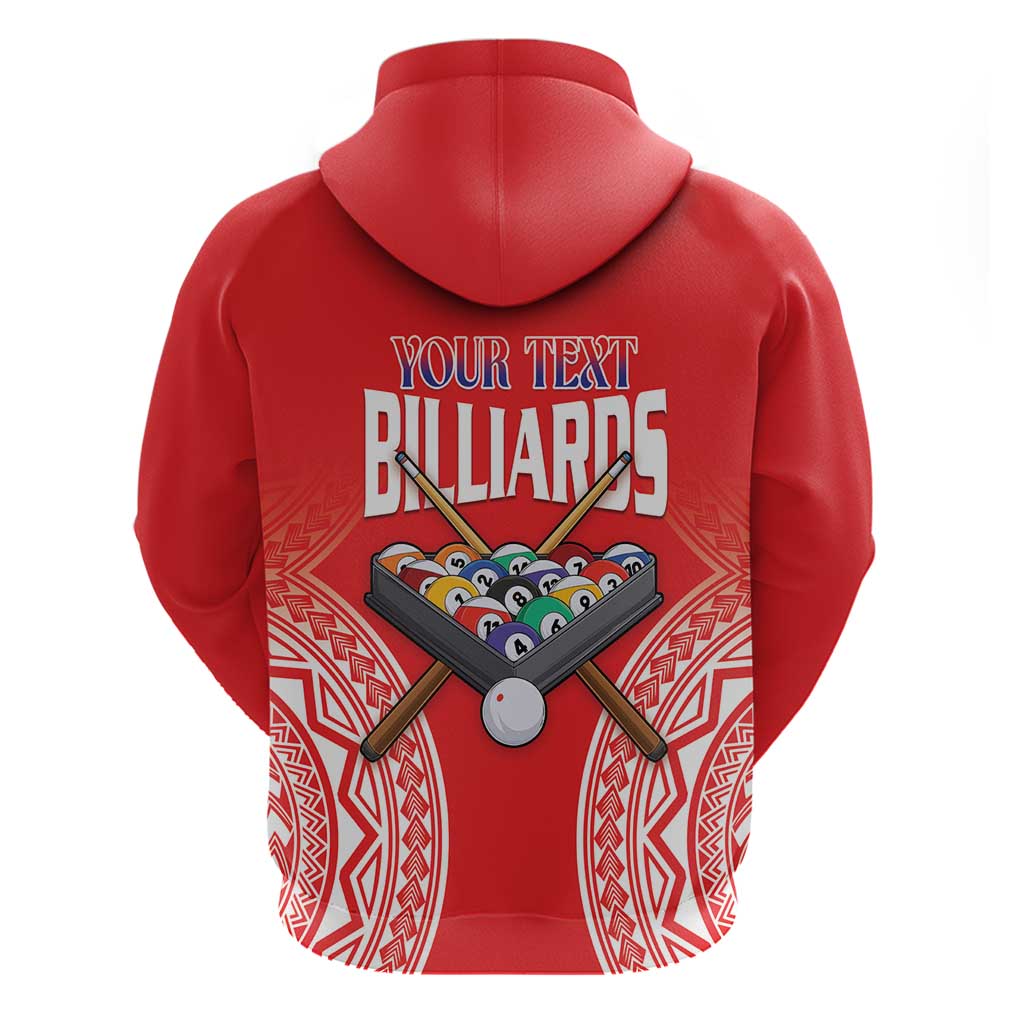 Personalised Taiwan Billiards Zip Hoodie Eight-ball Pool Polynesia Tattoo LT14 - Polynesian Pride
