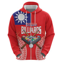 Personalised Taiwan Billiards Zip Hoodie Eight-ball Pool Polynesia Tattoo LT14 - Polynesian Pride