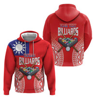 Personalised Taiwan Billiards Zip Hoodie Eight-ball Pool Polynesia Tattoo LT14 - Polynesian Pride