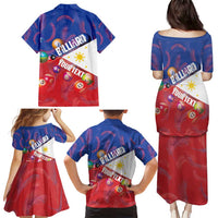 Personalised Philippines Billiards Family Matching Puletasi and Hawaiian Shirt Cue With Balls Flag Style LT14 - Polynesian Pride