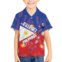 Personalised Philippines Billiards Family Matching Puletasi and Hawaiian Shirt Cue With Balls Flag Style LT14 Son's Shirt Red - Polynesian Pride