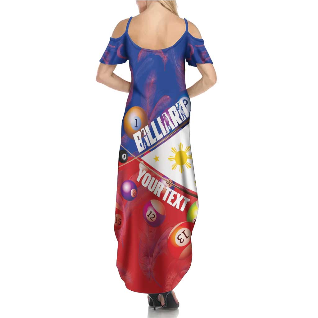 Personalised Philippines Billiards Family Matching Summer Maxi Dress and Hawaiian Shirt Cue With Balls Flag Style LT14 - Polynesian Pride