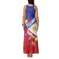 Personalised Philippines Billiards Family Matching Tank Maxi Dress and Hawaiian Shirt Cue With Balls Flag Style LT14 - Polynesian Pride