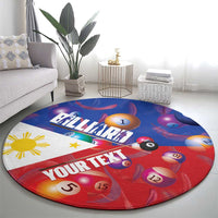 Personalised Philippines Billiards Round Carpet Cue With Balls Flag Style - Polynesian Pride