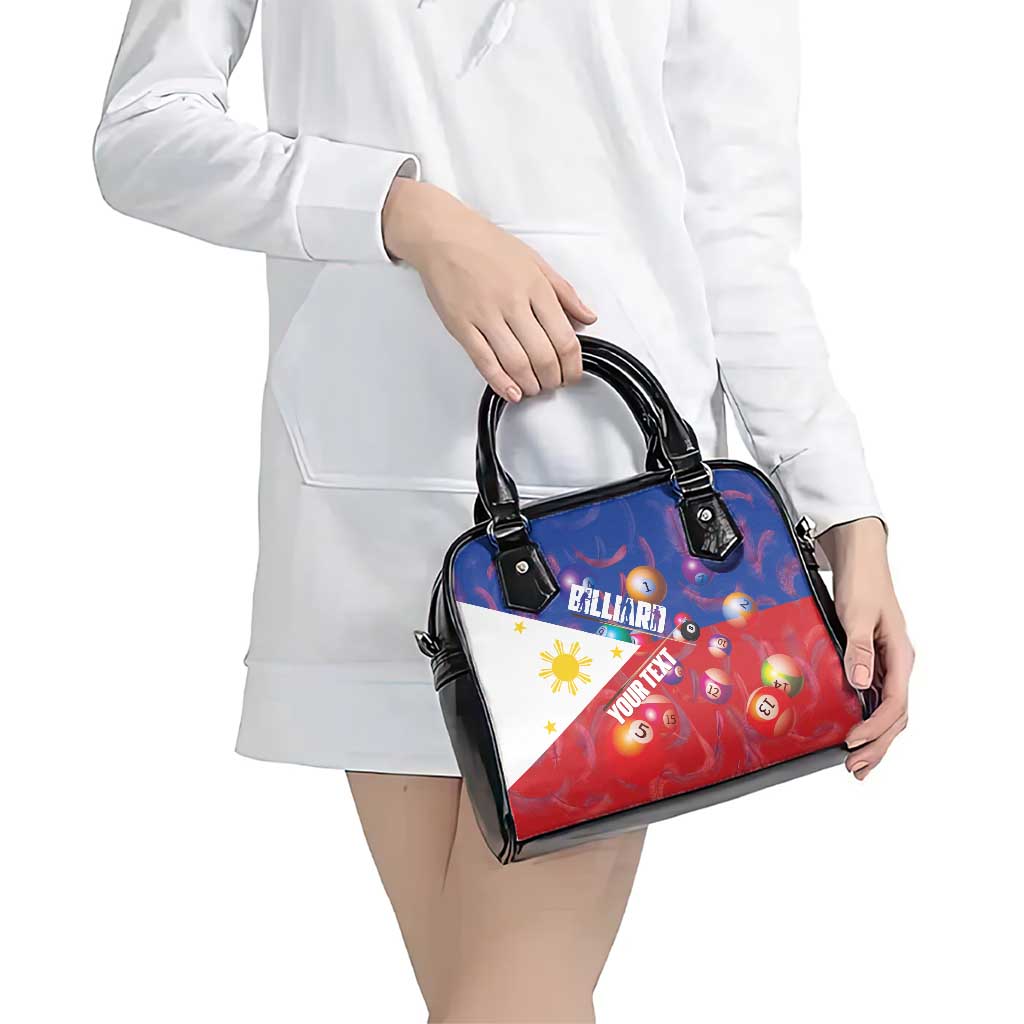 Personalised Philippines Billiards Shoulder Handbag Cue With Balls Flag Style - Polynesian Pride