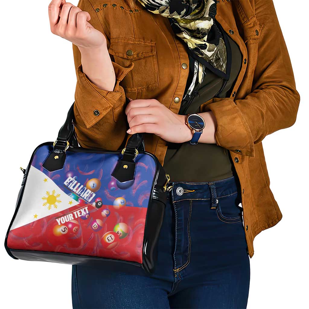 Personalised Philippines Billiards Shoulder Handbag Cue With Balls Flag Style - Polynesian Pride