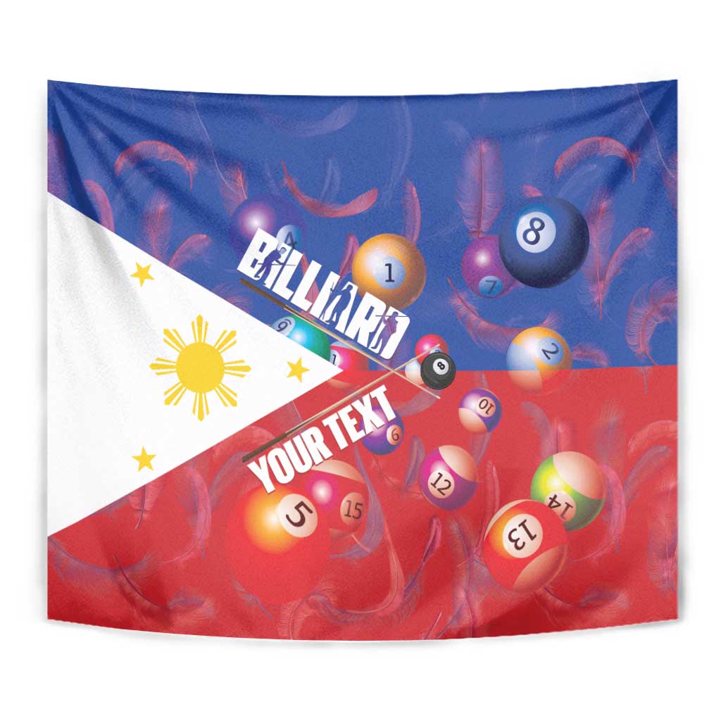 Personalised Philippines Billiards Tapestry Cue With Balls Flag Style - Polynesian Pride