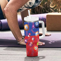 Personalised Philippines Billiards Tumbler With Handle Cue With Balls Flag Style LT14 - Polynesian Pride