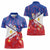Personalised Philippines Billiards Women Polo Shirt Cue With Balls Flag Style - Polynesian Pride
