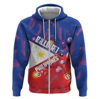 Personalised Philippines Billiards Zip Hoodie Cue With Balls Flag Style LT14 Zip Hoodie Red - Polynesian Pride
