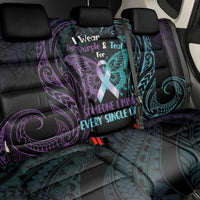 Suicide Awareness Memorial Back Car Seat Cover I Wear Purple and Teal For Someone I Miss LT14 - Polynesian Pride