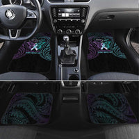Suicide Awareness Memorial Car Mats I Wear Purple and Teal For Someone I Miss LT14 Set 4pcs Black - Polynesian Pride