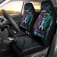 Suicide Awareness Memorial Car Seat Cover I Wear Purple and Teal For Someone I Miss LT14 - Polynesian Pride