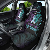 Suicide Awareness Memorial Car Seat Cover I Wear Purple and Teal For Someone I Miss LT14 - Polynesian Pride