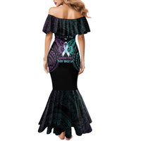 Suicide Awareness Memorial Mermaid Dress I Wear Purple and Teal For Someone I Miss LT14 - Polynesian Pride