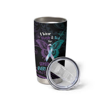 Suicide Awareness Memorial Tumbler Cup I Wear Purple and Teal For Someone I Miss LT14 - Polynesian Pride