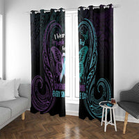 Suicide Awareness Memorial Window Curtain I Wear Purple and Teal For Someone I Miss LT14 With Grommets Black - Polynesian Pride