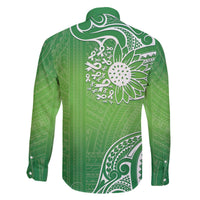 Polynesia Depression Awareness Family Matching Puletasi and Hawaiian Shirt Sunflower Green Ribbons Polynesian Tattoo LT14 - Polynesian Pride