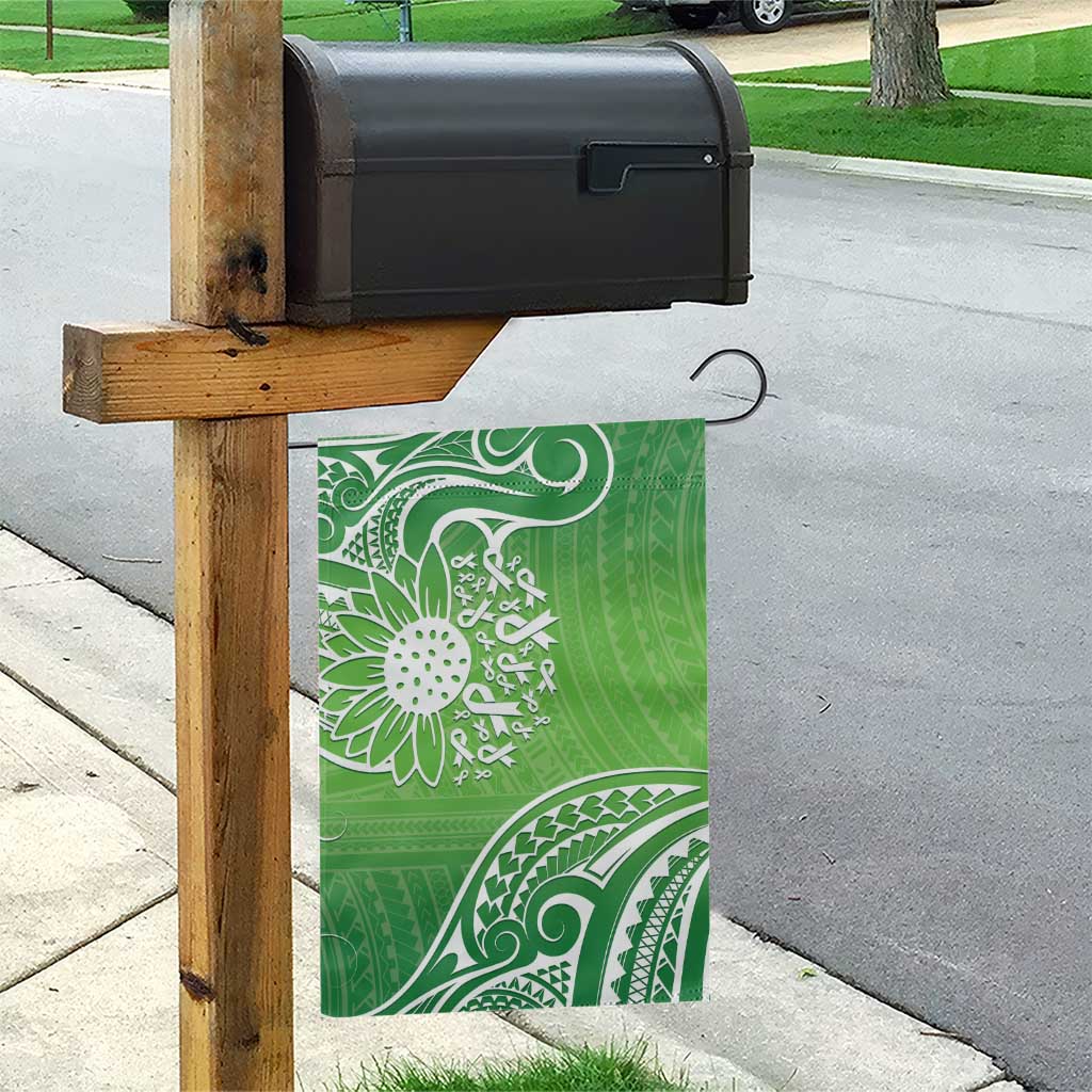 Polynesia Depression Awareness Garden Flag Sunflower Green Ribbons Polynesian Tattoo LT14 - Polynesian Pride